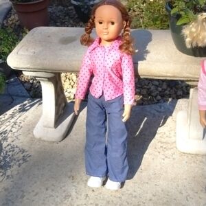 UNEEDA WISPY WALKER 27" WALKING DOLL - BROWN HAIR, BROWN EYES